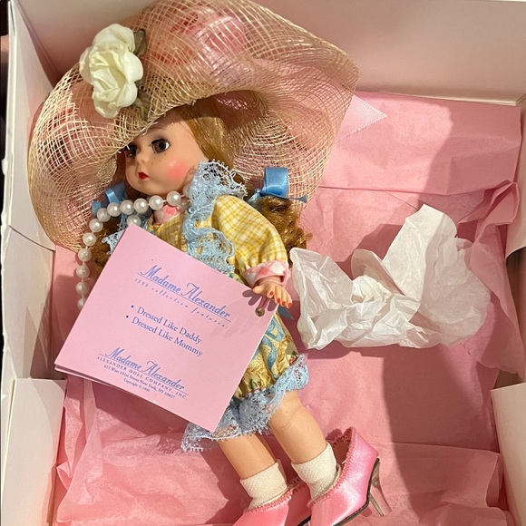 Madame Alexander Doll with Pink Hat and Yellow Dress - Picture 1 of 4